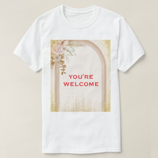 Elegant Terracotta Flower Graphic Tee Tシャツ (デザイン正面)