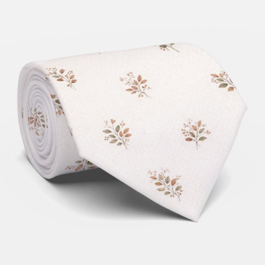 Elegant Terracotta Greenery Botanical ネクタイ (ロール)