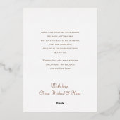 Elegant Terracotta Merry Christmas Photo  箔シーズンカード (裏面)