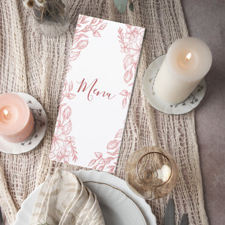 Elegant Terracotta Minimalist Wedding Menu メニュー