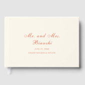 Elegant Terracotta Modern Classic Wedding ゲストブック (正面)