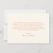 Elegant Terracotta Modern Classic Wedding サンキューカード (裏面)