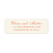 Elegant Terracotta Modern Classic Wedding ラベル (正面)