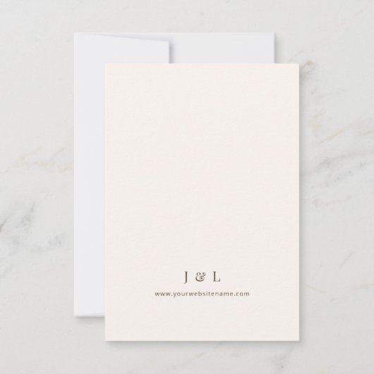 Elegant Terracotta Rustic Fall Floral Wedding 出欠カード (裏面)