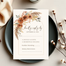 Elegant Terracotta Rustic Fall Floral Wedding 