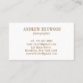 Elegant Terracotta Watercolor Abstract Modern 名刺 (裏面)