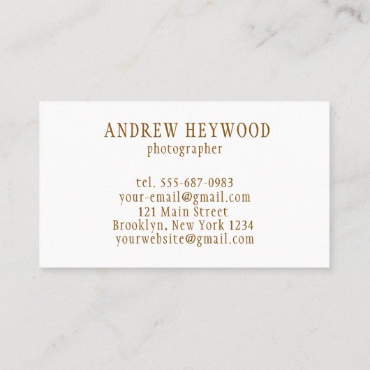 Elegant Terracotta Watercolor Abstract Modern 名刺 (裏面)