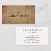 Elegant Terracotta Watercolor Abstract Modern 名刺 (正面/裏面)