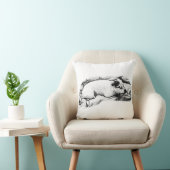 Elegant Terrier Repose with Soft Dots クッション (椅子)