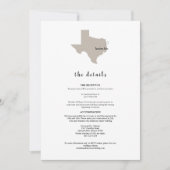 ELEGANT TEXAS Wedding Invitation Details 招待状 (正面)