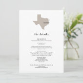 ELEGANT TEXAS Wedding Invitation Details 招待状 (スタンド正面)