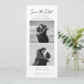 Elegant Text and Photo Strip | Bookmark Wedding セーブザデート (スタンド正面)