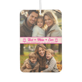 Elegant Text Photo Mother's Day Watercolor Pink カーエアーフレッシュナー