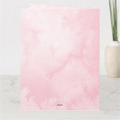 Elegant Text Photo Mother's Day Watercolor Pink カード (裏面)