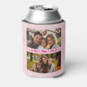 Elegant Text Photo Mother's Day Watercolor Pink 缶クーラー (缶裏面)