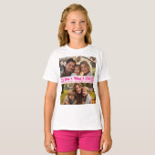 Elegant Text Photo Mother's Day Watercolor Pink Tシャツ (正面フル)