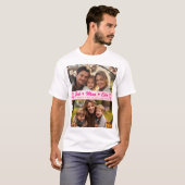 Elegant Text Photo Mother's Day Watercolor Pink Tシャツ (正面フル)