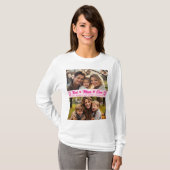 Elegant Text Photo Mother's Day Watercolor Pink Tシャツ (正面フル)