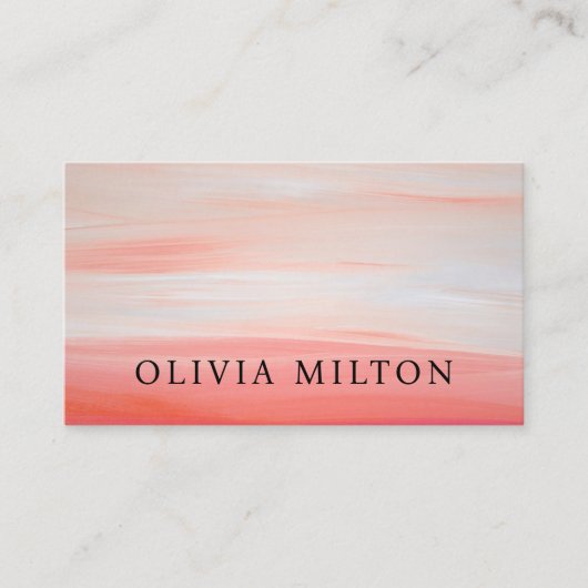 Elegant Texture Pastel Bold Consultant 名刺 (正面)