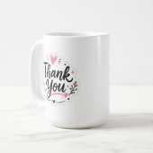 Elegant Thank You |Beautiful Appreciation Gift コーヒーマグカップ (正面左)