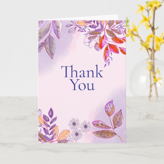 Elegant Thank You Card カード (黄色い花)