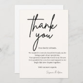 elegant thank you card サンキューカード (正面/裏面)