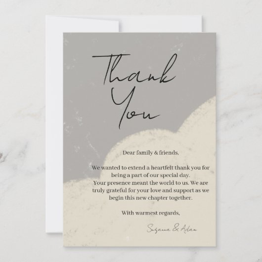 elegant thank you card サンキューカード (正面)