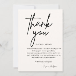 elegant thank you card サンキューカード