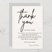 elegant thank you card サンキューカード (正面/裏面)
