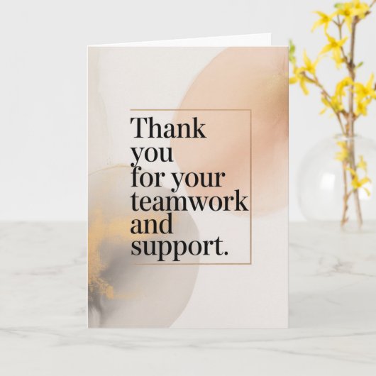 Elegant Thank You Card for Coworker カード (黄色い花)