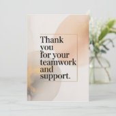 Elegant Thank You Card for Coworker カード (スタンド正面)