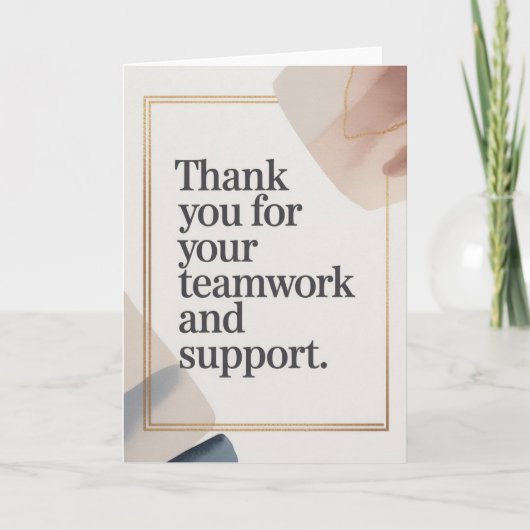 Elegant Thank You Card for Coworker カード (正面)