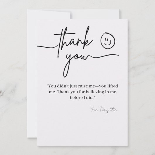 Elegant Thank You Card for Mum サンキューカード (正面)