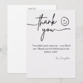 Elegant Thank You Card for Mum サンキューカード (正面/裏面)
