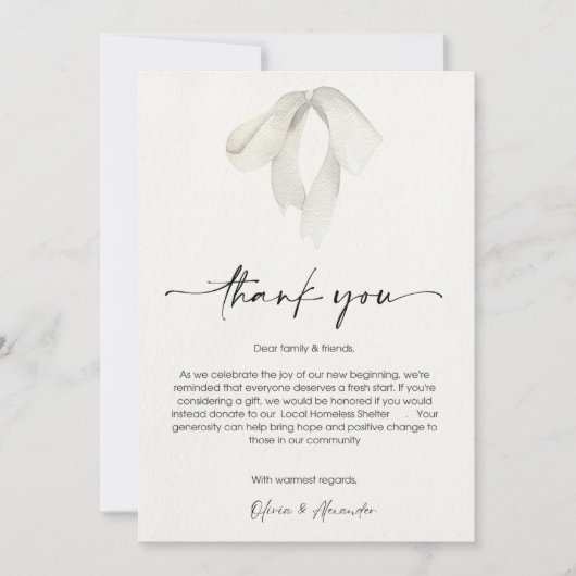 Elegant Thank You Card for New Beginnings シーズンカード (正面)
