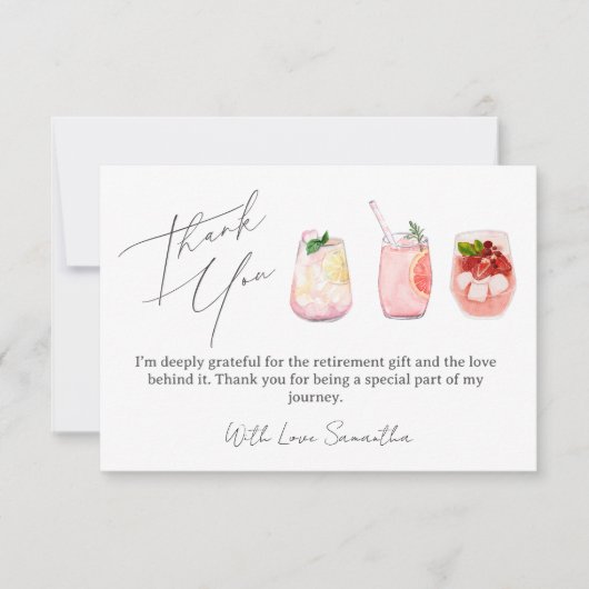 Elegant Thank You Card For Retirement Gifts (正面)