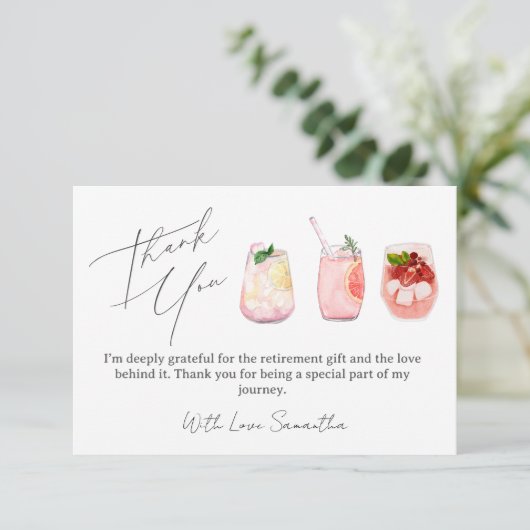 Elegant Thank You Card For Retirement Gifts (スタンド正面)