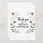 Elegant Thank You Card for Small Business Packagin サンキューカード (正面/裏面)