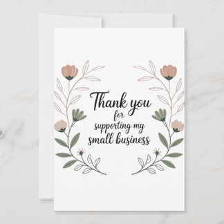 Elegant Thank You Card for Small Business Packagin サンキューカード