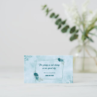 Elegant Thank you Card - Sky blue colors ノートカード