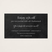 Elegant Thank You For Shopping Discount Card (裏面)