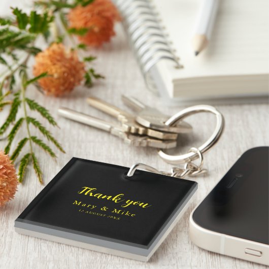 Elegant Thank You Keychain for Any Occasion キーホルダー (正面右)