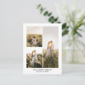 Elegant Thank You Script Photo Collage ポストカード (スタンド正面)