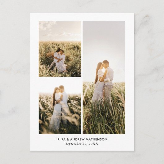 Elegant Thank You Script Photo Collage ポストカード (正面)