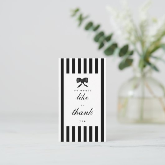 Elegant Thank You Support Small Business  名刺 (スタンド正面)