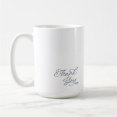 Elegant Thank You Wedding Favor Mug コーヒーマグカップ (左)