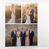 Elegant Thank You with 9 Wedding Photos 三つ折りカード (内部最初)