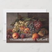 Elegant Thankful Grateful Blessed Autumn Fruit シーズンカード (正面)