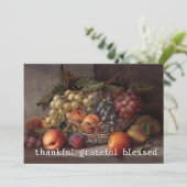 Elegant Thankful Grateful Blessed Autumn Fruit シーズンカード (スタンド正面)