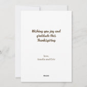 Elegant Thankful Grateful Blessed Autumn Leaves シーズンカード (裏面)